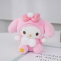 Sanrio 15Cm Keychain Hello Kitty Kuromi Cinnamoroll Cross Dressing Plush Doll