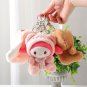13cm Sanrio Plush Toy Kawali Kuromi Hello Kitty My Melody Cinnamoroll Soft Stuffed Keychain