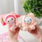 13cm Sanrio Plush Toy Kawali Kuromi Hello Kitty My Melody Cinnamoroll Soft Stuffed Keychain
