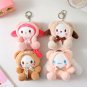 13cm Sanrio Plush Toy Kawali Kuromi Hello Kitty My Melody Cinnamoroll Soft Stuffed Keychain