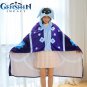 Anime Genshin Impact Cosplay Costume Cryo Abyss Mage Cloak Cape Flannel Hoodie