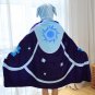 Anime Genshin Impact Cosplay Costume Cryo Abyss Mage Cloak Cape Flannel Hoodie