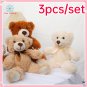 3 Packs Teddy Bear Plush Soft Stuffed Bear Animal Plushie Kawaii Baby Sleeping Toys