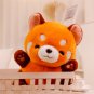 Stuffed Anime Figure Doll Turned Red Panda Plushie Doll Fluffy Hair Red Raccoon Animals
