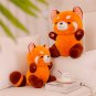 Stuffed Anime Figure Doll Turned Red Panda Plushie Doll Fluffy Hair Red Raccoon Animals