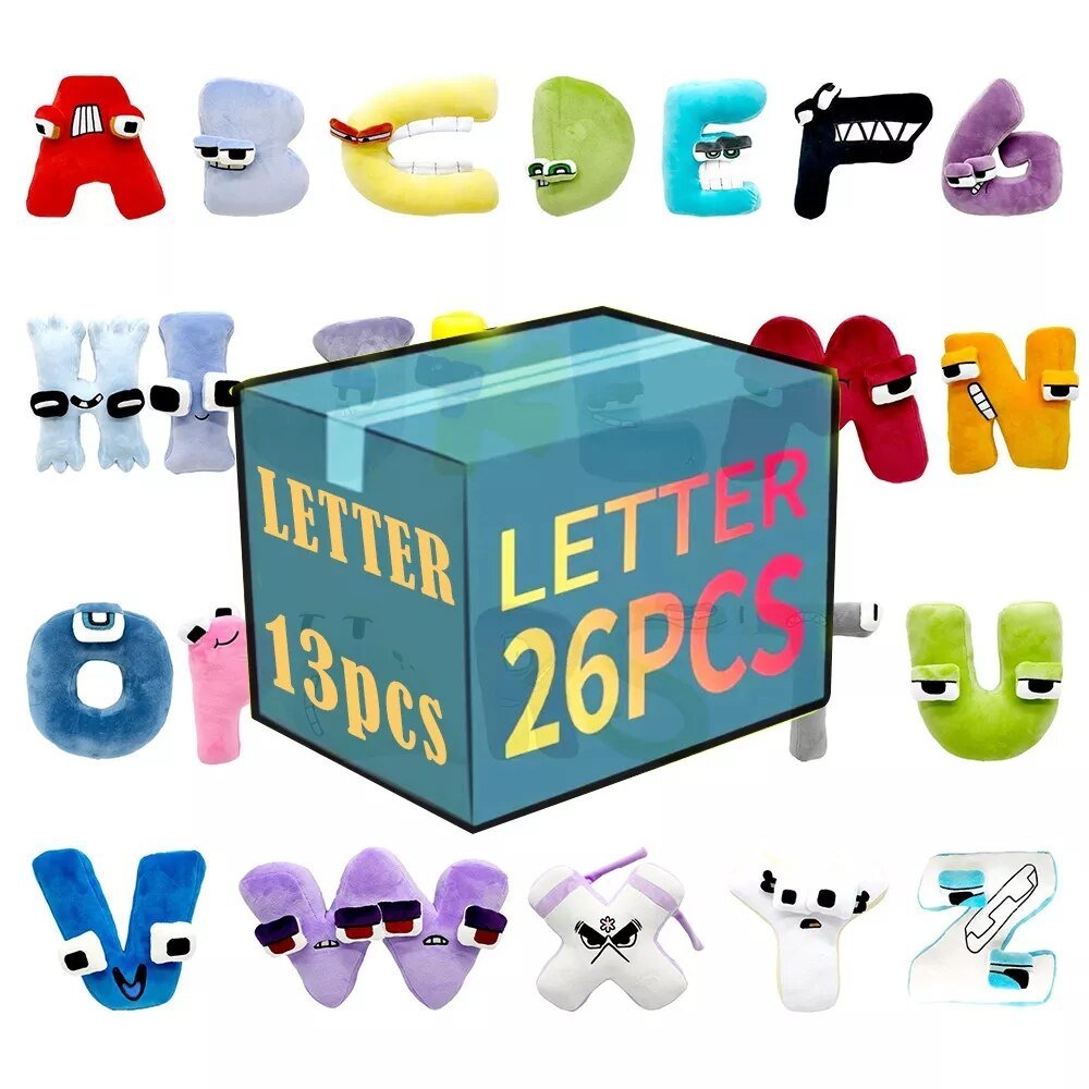 13PCS Or 26PCS Alphabet Lore But are Plush Toy Stuffed Animal Plushie Doll Toys