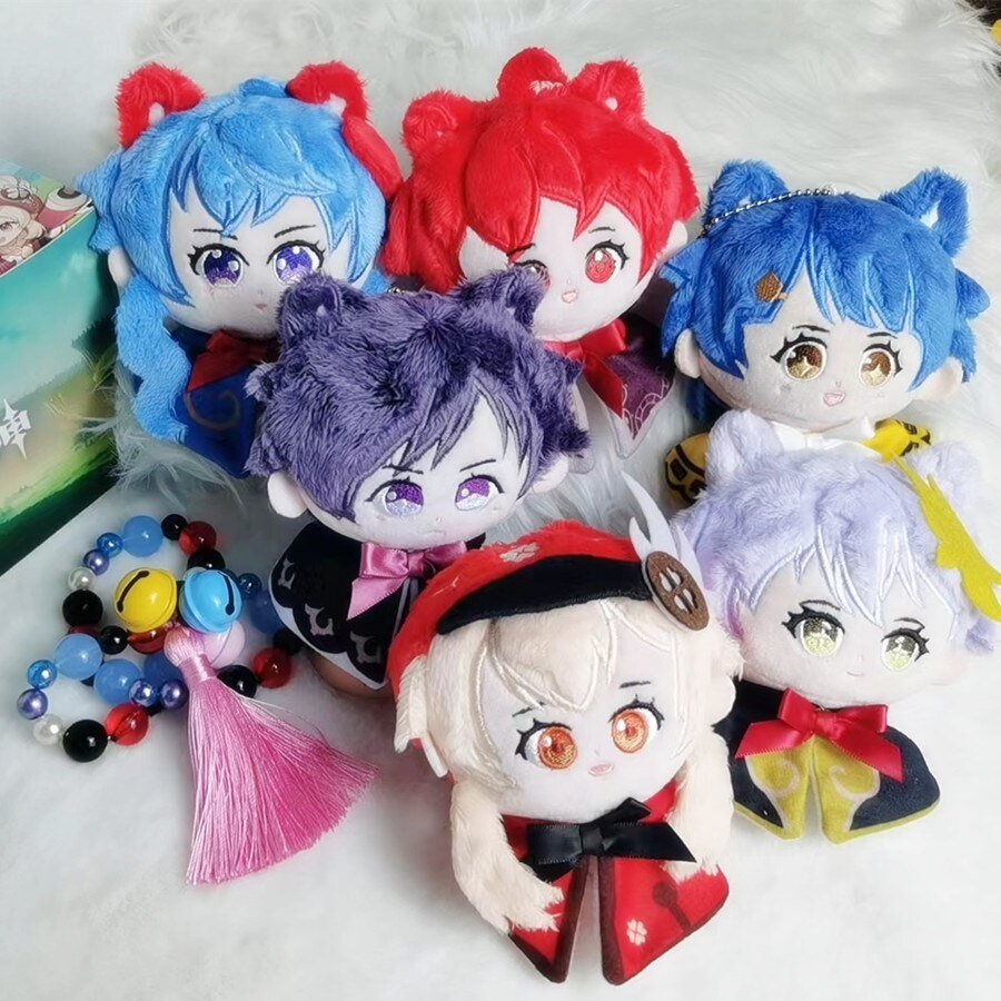 12cm Game Genshin Impact Plush Doll Keychain kawaii Cosplay