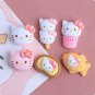 10 Pcs New Cute Cartoon Animal Hello Kitty Resin Cabochon Scrapbooking DIY Jewelry Hairpin Craft