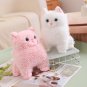 1pc 25CM Cute Furry Cat Plush Toy Stuffed Kawaii Animal Kitten Doll Pink Cats