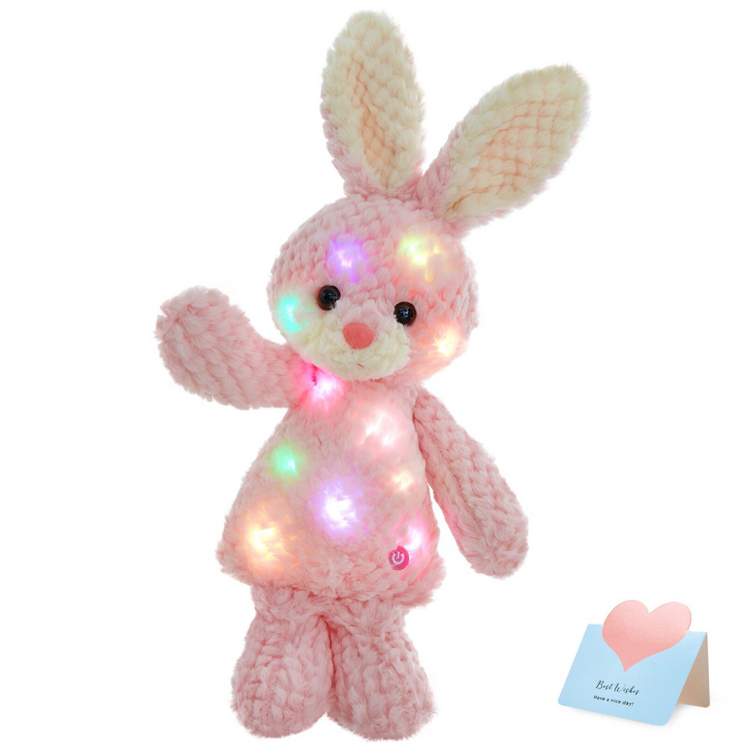 32cm Rabbit Doll Light-up Plush Toys Soft Cute High Quality PP Cotton Elephant Bunny