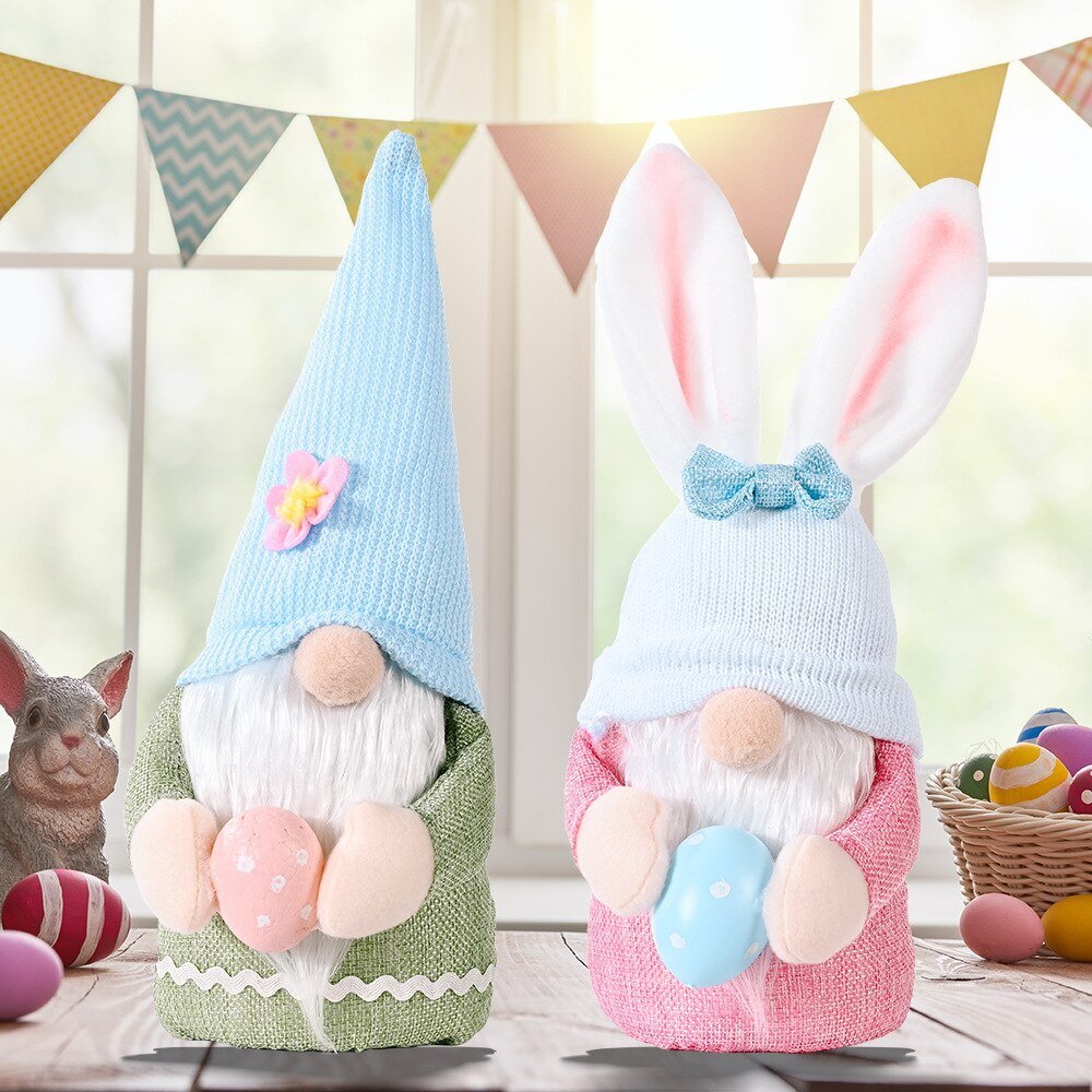 Kawaii New Easter decoration plush dolls bunny egg hugger plush doll