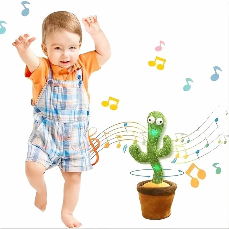 1PC Dancing Cactus Learning to Talk 120 Songs Twisting Doll Soft Plush Wiggling Recording Doll