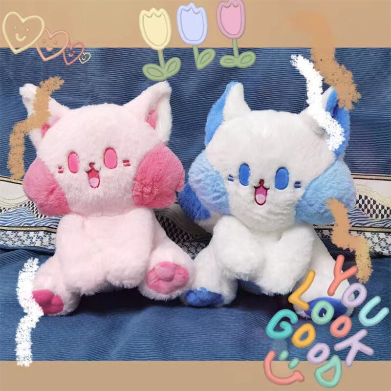 Soft Creative Cute Cat Long Tail Fox Plush Toy Stuffed Kids Doll Fashion