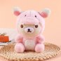 New Tokyo Rilakkuma Plush Toy Becomes A Dinosaur Figure Pink Little Bear Doll