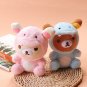 New Tokyo Rilakkuma Plush Toy Becomes A Dinosaur Figure Pink Little Bear Doll