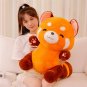 New Stuffed Anime Figure Doll Turned Red Panda Plushie Doll Fluffy Hair Red Raccoon Animals