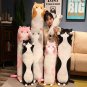 50cm-130cm Kawaii Soft Long Cat Pillow Plush Toy Stuffed Pause Office Nap Pillow Bed Sleep
