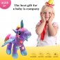 14'' Glow Unicorn Light Up Stuffed Animal Soft LED Horse Plush Toy Glitter Gift for Kids Boys Girls