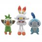 Pokemon Sobble Scorbunny Grookey Cartoon Elf Figure Plush Soft Stuffed Collection Pikachus Toys