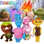 4 PCS Elemental Plush Toys Amber Wade Doll Soft Stuffed Plushie Cartoon Crazy City Game Toys