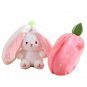 18cm Cosplay Strawberry Carrot Rabbit Plush Toy Stuffed Creative Bag into Fruit Transform Baby