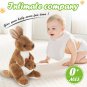 Athoinsu Cute Stuffed Animal Kangaroo Doll Throw Pillows Plush Toys Soft Children's Birthday