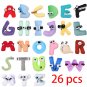 26 Style Alphabet Lore Plush Toys English Letter Plushie Education Doll for Kids and Adults