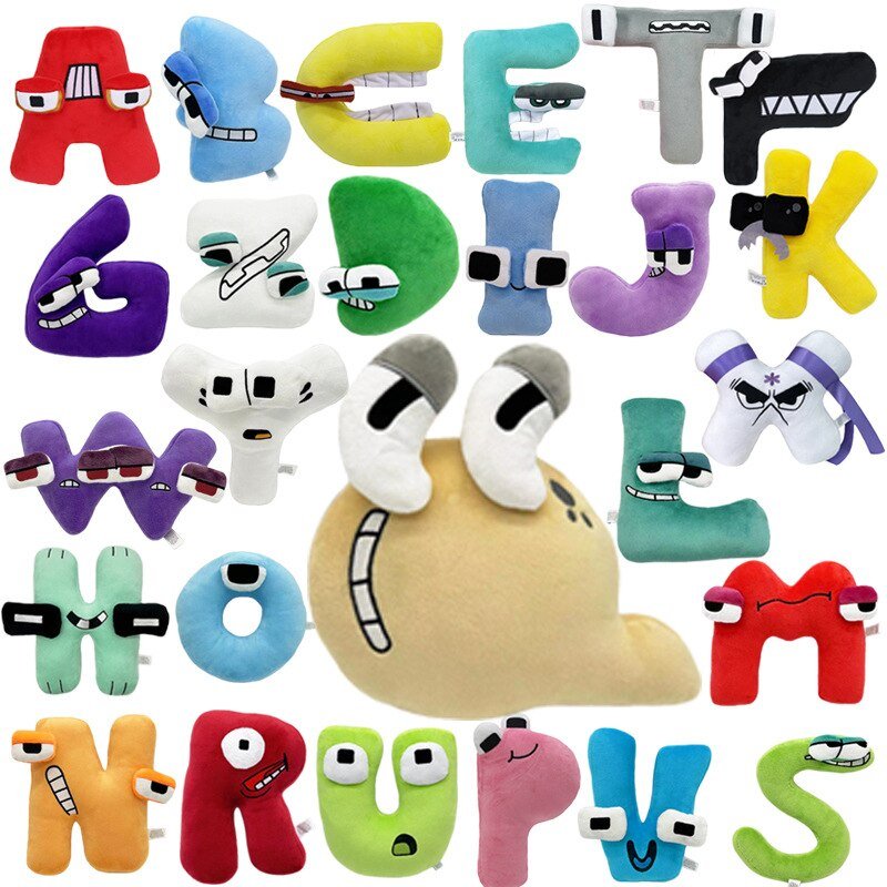 26 Style Alphabet Lore Plush Toys English Letter Plushie Education Doll ...