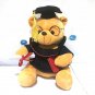 18cm Cute Dr. Bear Plush Toy Stuffed Animal Graduation Glasses Cap Teddy Soft Figurine Doll