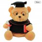 18cm Cute Dr. Bear Plush Toy Stuffed Animal Graduation Glasses Cap Teddy Soft Figurine Doll