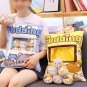 Cute Puddings Snack Pillow Plush Toy Decorative Removable Kitty Cat Dolls Creative Toy