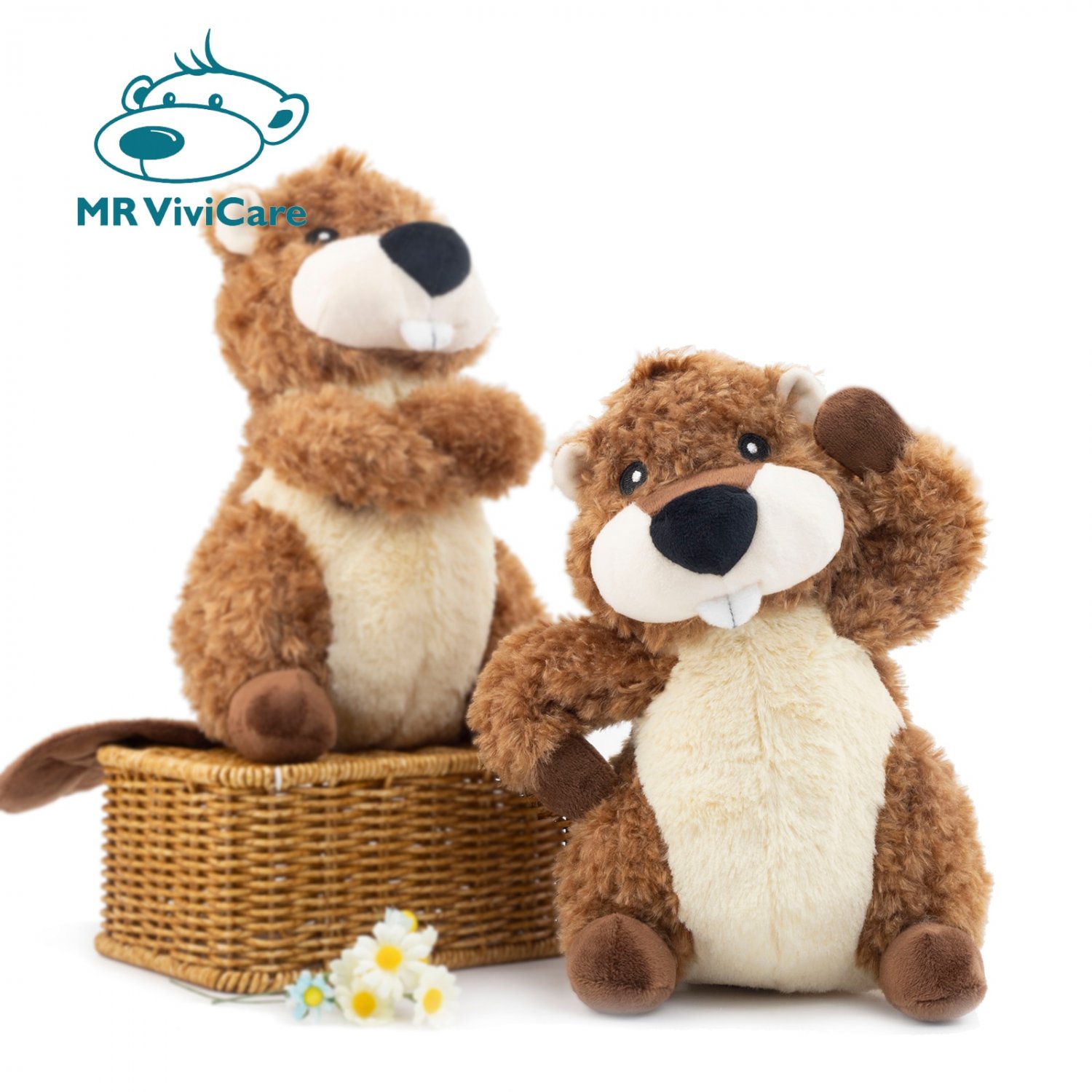 25cm Simulation Wombat Plush Toys Stuffed Wild Animal Beaver Porcellus Mouse Dolls
