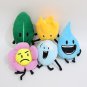 Battle for Dream Island Plush Doll BFDI Toys Leafy Firey Flower Waterdrop Bubble Stuffed Animal