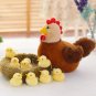 30CM Stuffed Chicken Doll Plush Toys Pretend Kid's Early Education Home Decoration