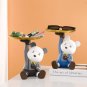 Cute Bear Figurines Resin Ornaments Sculpture For Home Decoration Living Room