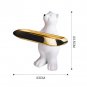 Resin Polar Bear Key Holder Statue Creative Figurine Home Office Desktop Storage Fruit