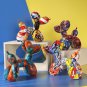 Nordic Modern Art Resin Graffiti Sculpture Balloon Dog Statue Creative Colored Craft Figurine