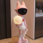 Modern Art Home Decor Pink Astronaut Statue Creative Nordic Sculpture Resin Craft Corridor Lamp