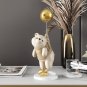Creative Balloon Polar Bear Resin Ornaments Home Decor Crafts Statue Office Desk Figurines
