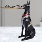 Resin Art Dog Statue Butler with Tray for Keys Jewelry Holder Doberman Pinscher Sculptures