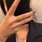 C Temperament Smooth Arc De Triomphe Double Layer Ring Female Personality Adjustable