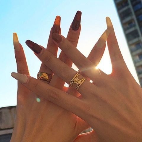 C Temperament Smooth Arc De Triomphe Double Layer Ring Female Personality Adjustable
