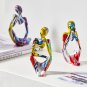 Colorful Graffiti Sculpture Thinker Statue Resin Abstract Figurine Home Deoor