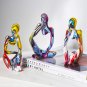 Colorful Graffiti Sculpture Thinker Statue Resin Abstract Figurine Home Deoor