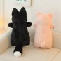 Kawaii Animal Long Standing Doll Stuffed Fluffy Siamese Cat Blue Orange Cats Snotty Pig