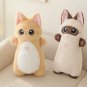 Kawaii Animal Long Standing Doll Stuffed Fluffy Siamese Cat Blue Orange Cats Snotty Pig