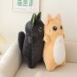 Kawaii Animal Long Standing Doll Stuffed Fluffy Siamese Cat Blue Orange Cats Snotty Pig