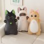 Kawaii Animal Long Standing Doll Stuffed Fluffy Siamese Cat Blue Orange Cats Snotty Pig