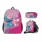 Disney Stitch Backpack 3pcs/Set Cartoon School Bags for Teenagers Travel Outdoors
