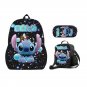 Disney Stitch Backpack 3pcs/Set Cartoon School Bags for Teenagers Travel Outdoors